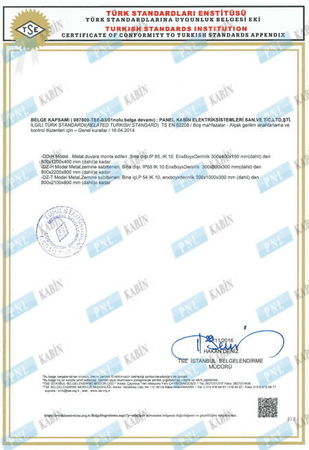 TSE IEC 62208 (Empty Panels)-2
